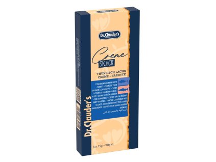 Dr.Clauder´ Snack Thunfish Lachs  Creme + Karotte 90g dog/cat  AKCE