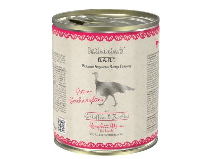 Dr.Clauder´s BARF Komplettmenue Putengeschnetzeltes 800g dog  AKCE