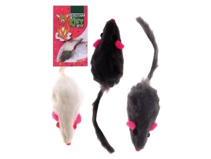 Tatrapet myš plyšová  6cm 3ks/balení