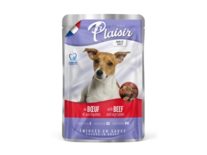 Plaisir 100g hovězí se zeleninou kapsička dog