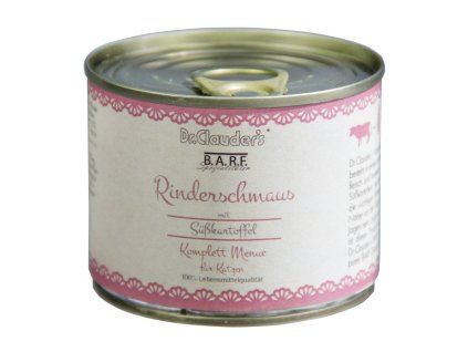 Expirace Dr.Clauder´s BARF Komplettmenue Rinderschmaus (hovězí maso) 200g cat