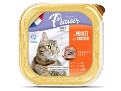 Plaisir 100g kuřecí i pro kastrované kočky vanička cat