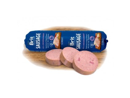 Brit premium salám 800g kuře+králík dog