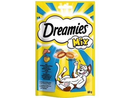 Dreamies s lososem a sýrem 60g mix cat