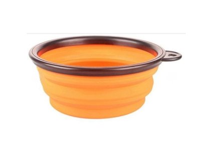 Miska cestovní silikonová skládací - oranžová 0,38l/ B+F