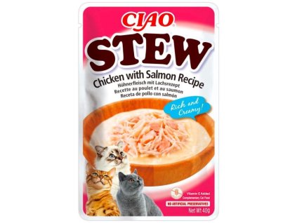 Churu Cat CIAO Stew Chicken with Salmon Recipe 40g