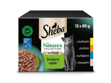 Sheba Collection Nature´s 12 x 85g kapsička smíšený výběr ve šťávě cat AKCE