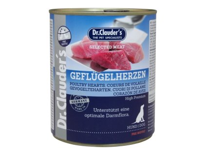 Dr.Clauder´s Geflügelherzen (drůbeží maso a srdce) 800g dog