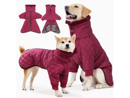 Bunda s předníma nohavicemi červená