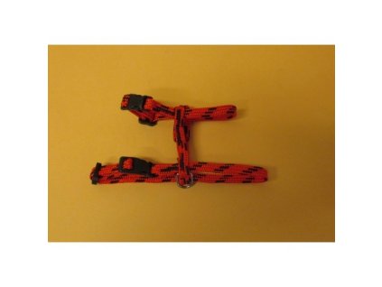 Postroj nylon o.k.28 o.h.38cm červeno černý