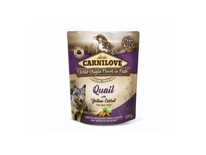 Carnilove Dog Pouch Paté Quail with Yellow Carrot 300g