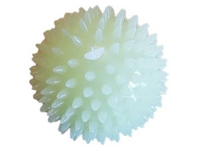 MÍČEK GLOW S OSTNY PÍSKACÍ 7CM FOSFOR
