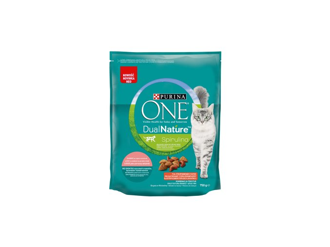 Purina One Dual Nature Spirulina 750g s lososem