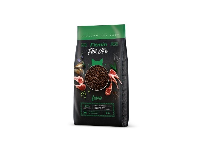 Fitmin For Life Adult Lamb kompletní krmivo pro kočky 8 kg