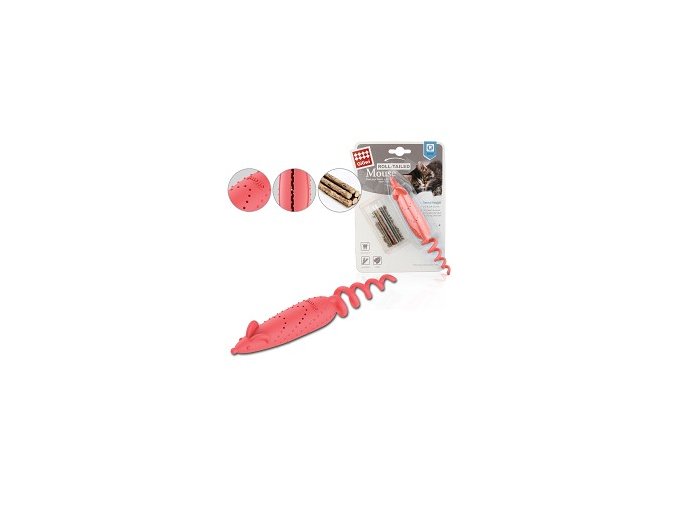 GiGwi Roll tailed Mouse catnip,silvervine