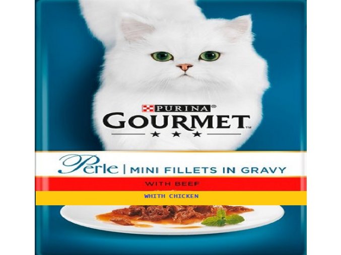 Gourmet Perle 4 x 85g Gravy Delight kuře a hovězí