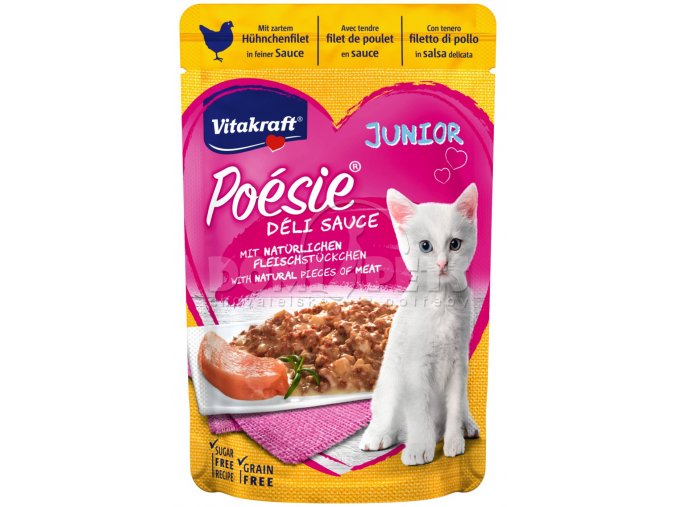 Vitakraft Cat Poésie Déli Sauce Junior kapsička Kuřecí 85g