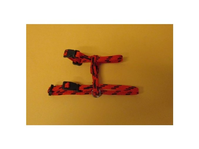 Postroj nylon o.k.28 o.h.38cm červeno černý