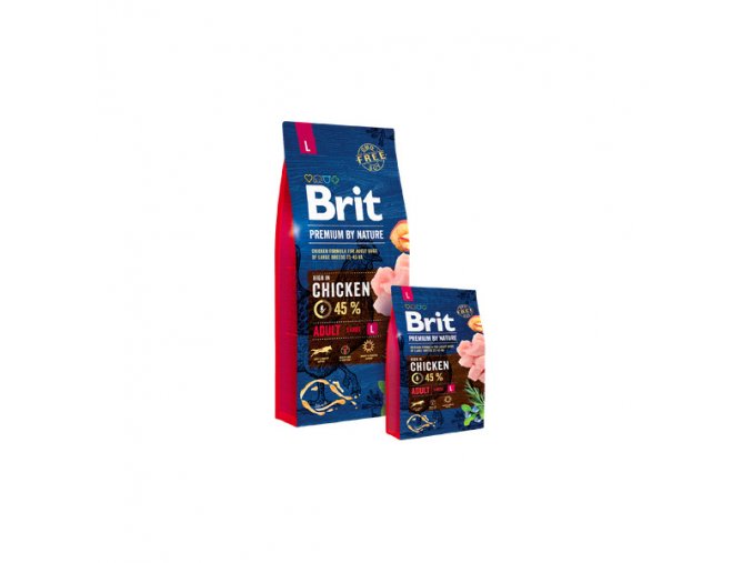 brit premium dog by nature adult l 15kg