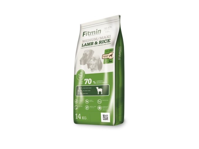 Fitmin kompletní krmivo pro psy Medium Maxi Lamb&Rice