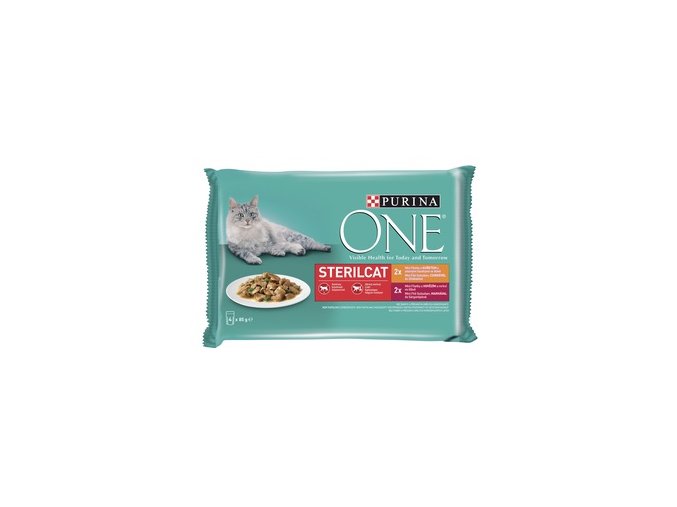 PURINA ONE 4X85g STERILCAT mini filetky hovězí a kuře