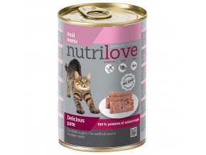 Nutrilove kočka Delicious pate telecí 400g