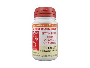 Giom Na srst Biotin FORTE 60 tbl. +20% zdarma