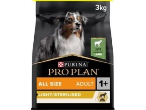 Purina Pro Plan ALL SIZES LIGHT , STERILISED jehně 3 kg