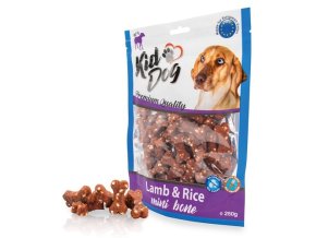 KIDDOG jehněčí maso s rýží mini kostičky 250g