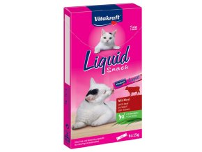 Cat Liquid Snack hovězí a inulin 6 x 15 g