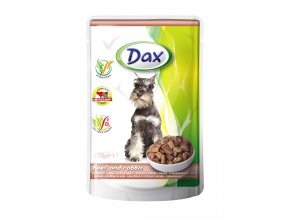 DAX dog 100g pouch beef and rabbit jpg