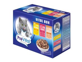 PreVital 12x100g kapsa kuřecí+telecí+losos ve šťávě