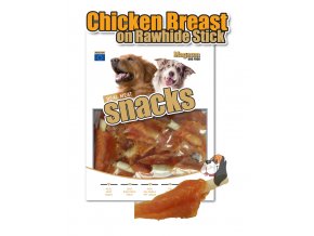 Magnum Chicken Breast on Rawhide Stick 250g