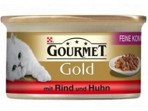 Gourmet kousky gold hovězí s kuřetem