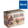 SHELMA Cat kuřecí, hovězí, losos a treska, kapsa 85 g (12 ks)