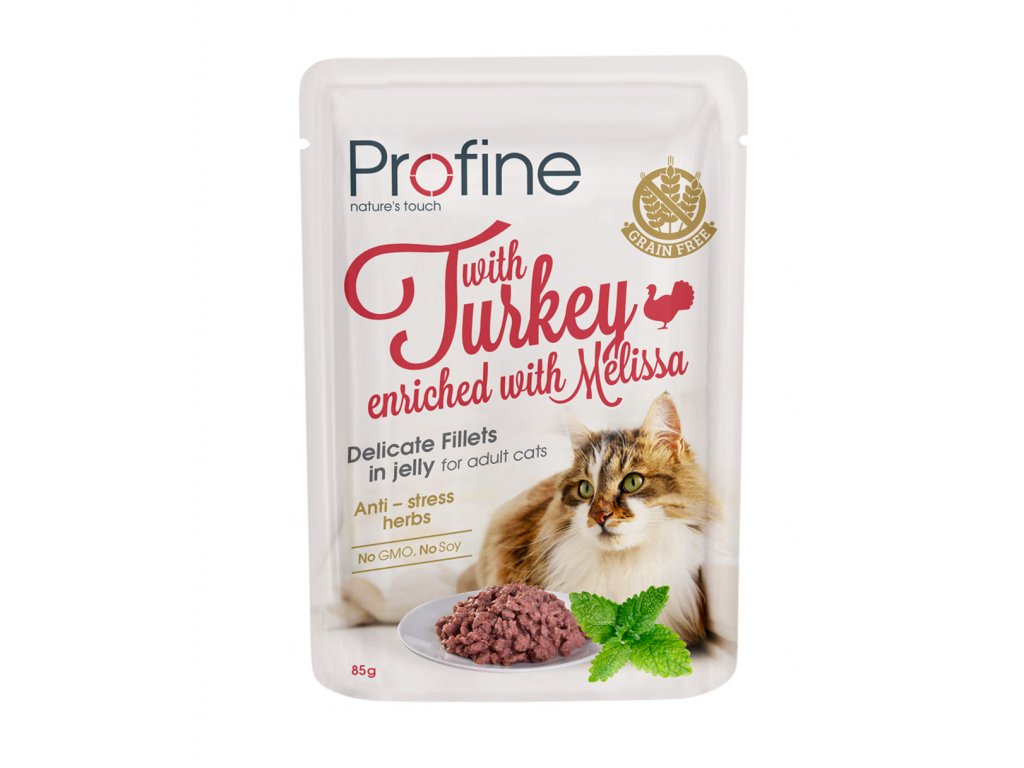 PROFINE adult cat pouch fillets in jelly with Turkey 85g