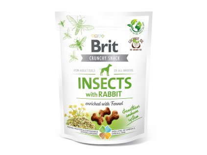 BRIT Care Dog Crunchy Cracker Insects with Rabbit enriched with Fennel 200g