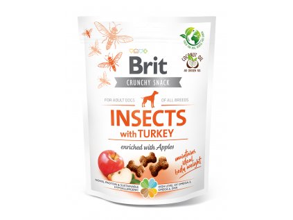 BRIT Care Dog Crunchy Cracker Insects with Turkey and Apples 200g