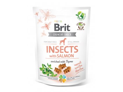 BRIT Care Dog Crunchy Cracker Insects with Salmon enriched with Thyme 200g