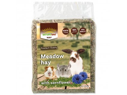 Seno NATURE LAND Meadow Hay s chrpou 0,65 kg