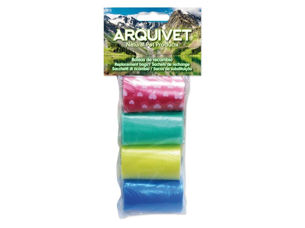 bolsas de recambio de colores 4 rollos x 20 bolsas