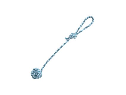 pelota con tirador doble nudo azul