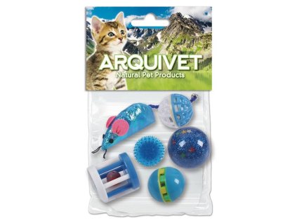 kit 6 juguetes para gatos azul