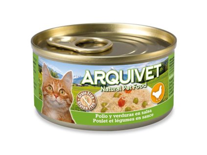 ARQUIVET kuracia konzerva v omáčke so zeleninou pre mačky 80g