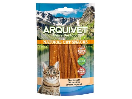 snack gato tiras de pollo 50g