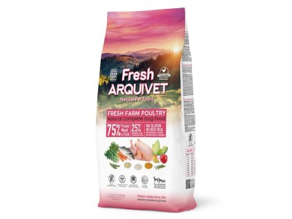 ARQUIVET FRESH Polovlhké krmivo pre psov, kuracie mäso a morské ryby, 10 kg
