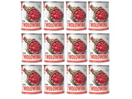 TUF TUF [Sada] Mokré krmivo pre psov s hovädzím mäsom 400 g x 12 ks.