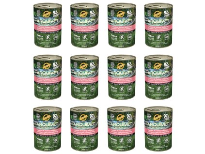 ARQUIVET vlhké krmivo pre psov s lososom a morčacím mäsom 12x400G
