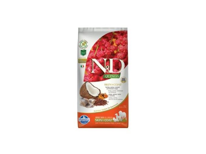 N&D GF Quinoa DOG Skin&Coat Herring & Coconut 7kg