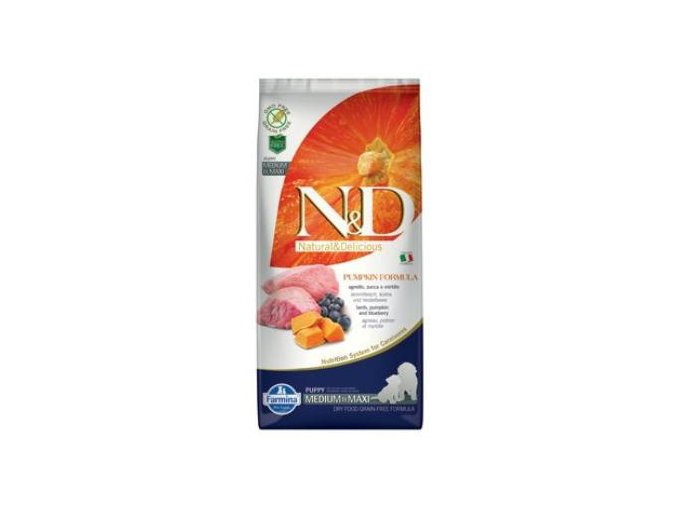 N&D GF Pumpkin DOG Puppy M/L Lamb & Blueberry 12kg